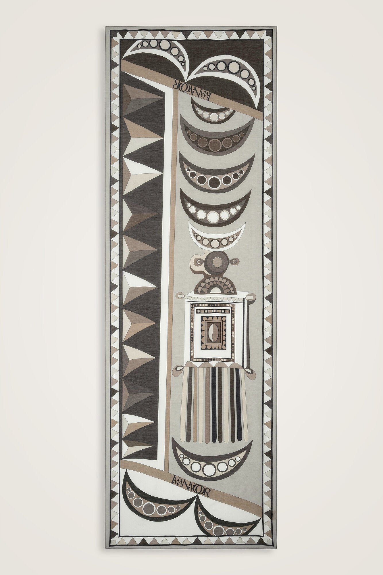 Afrika Gri Pamuk İpek Vual Şal 70x210