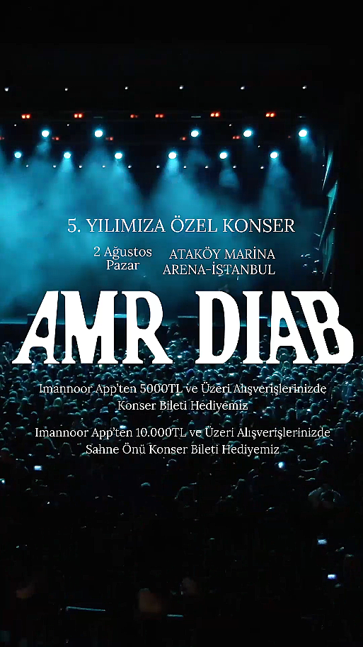 HEDİYE! App'e Özel Amr Diab Ayakta Konser Bileti Hediye