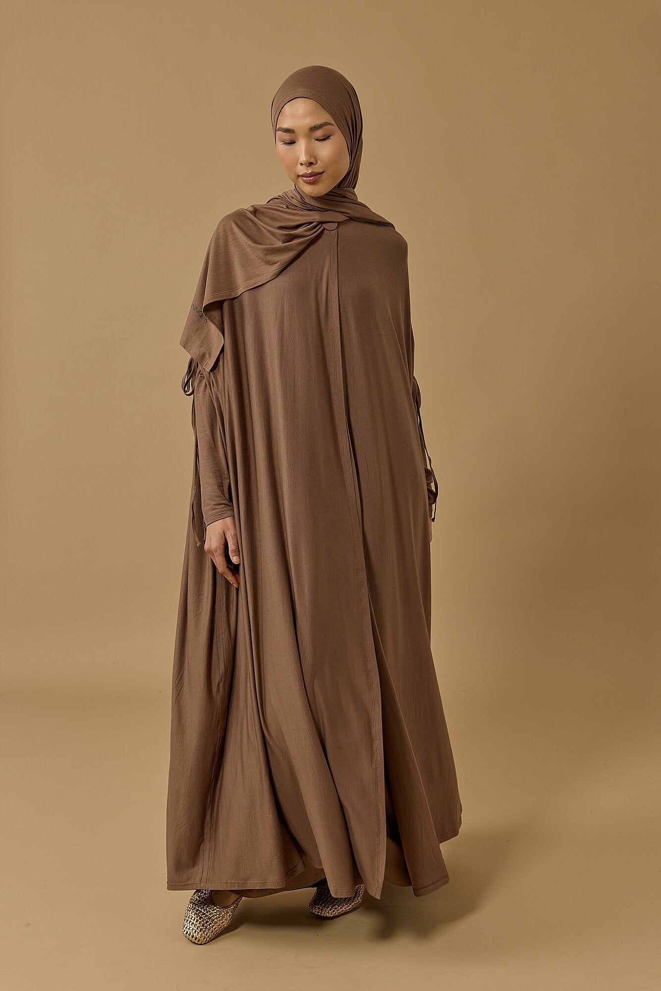 Aşka Yolculuk Cappucino Penye Abaya
