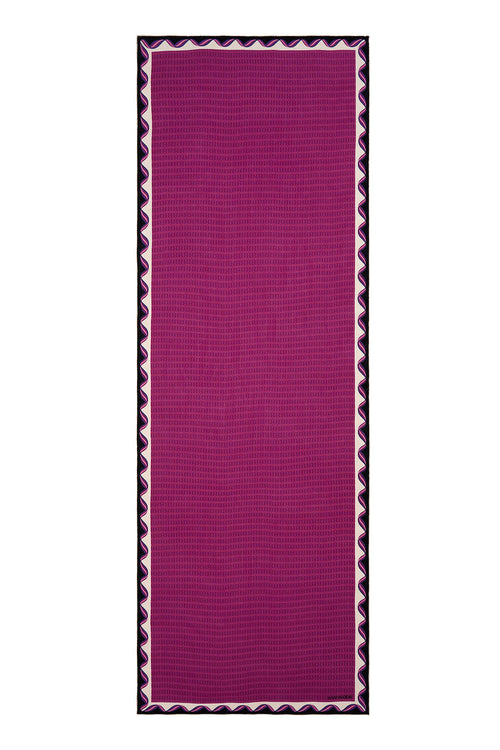 Aşkın Kanatları Fuşya Krep İpek Şal 70x200