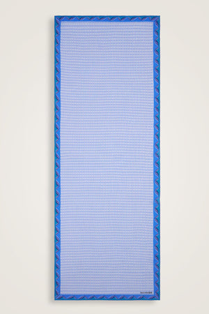 Aşkın Kanatları Mavi Krep İpek Kaftan Şalı 70x210