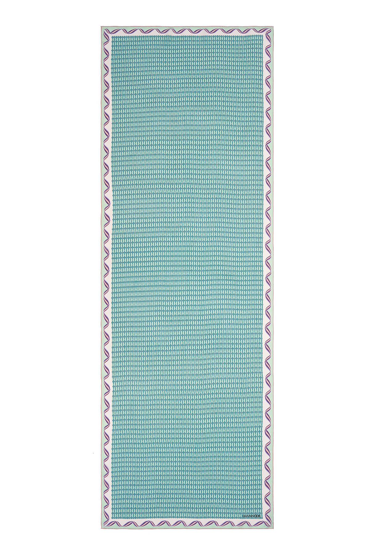 Aşkın Kanatları Turkuaz Krep İpek Şal 70x200