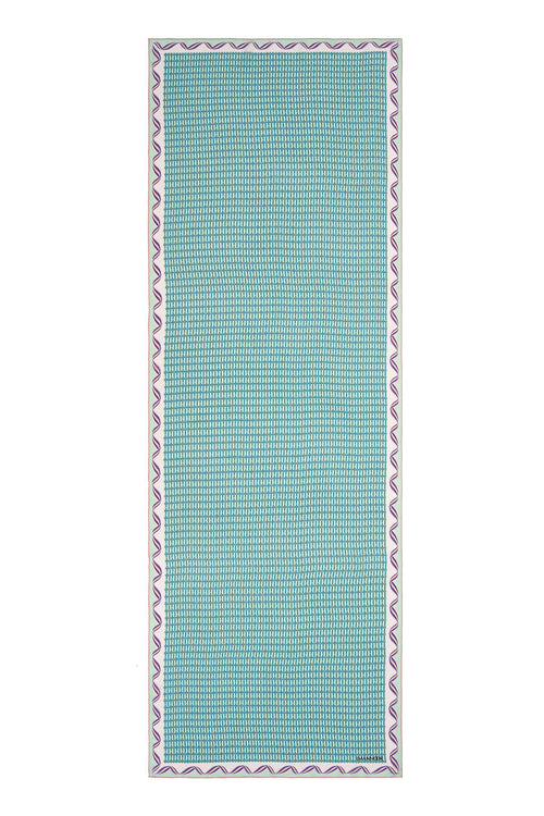 Aşkın Kanatları Turkuaz Krep İpek Şal 70x200