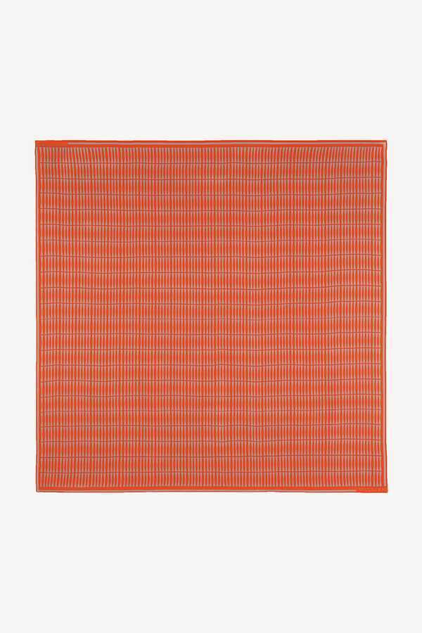 Bambu Turuncu İpek Eşarp 140x140