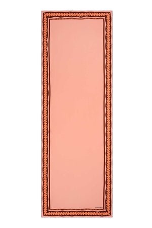Benekli Lale Mercan Krep İpek Şal 70x200