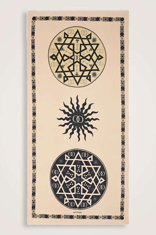 Buhara Bej Kaşmir İpek Şal 100x200