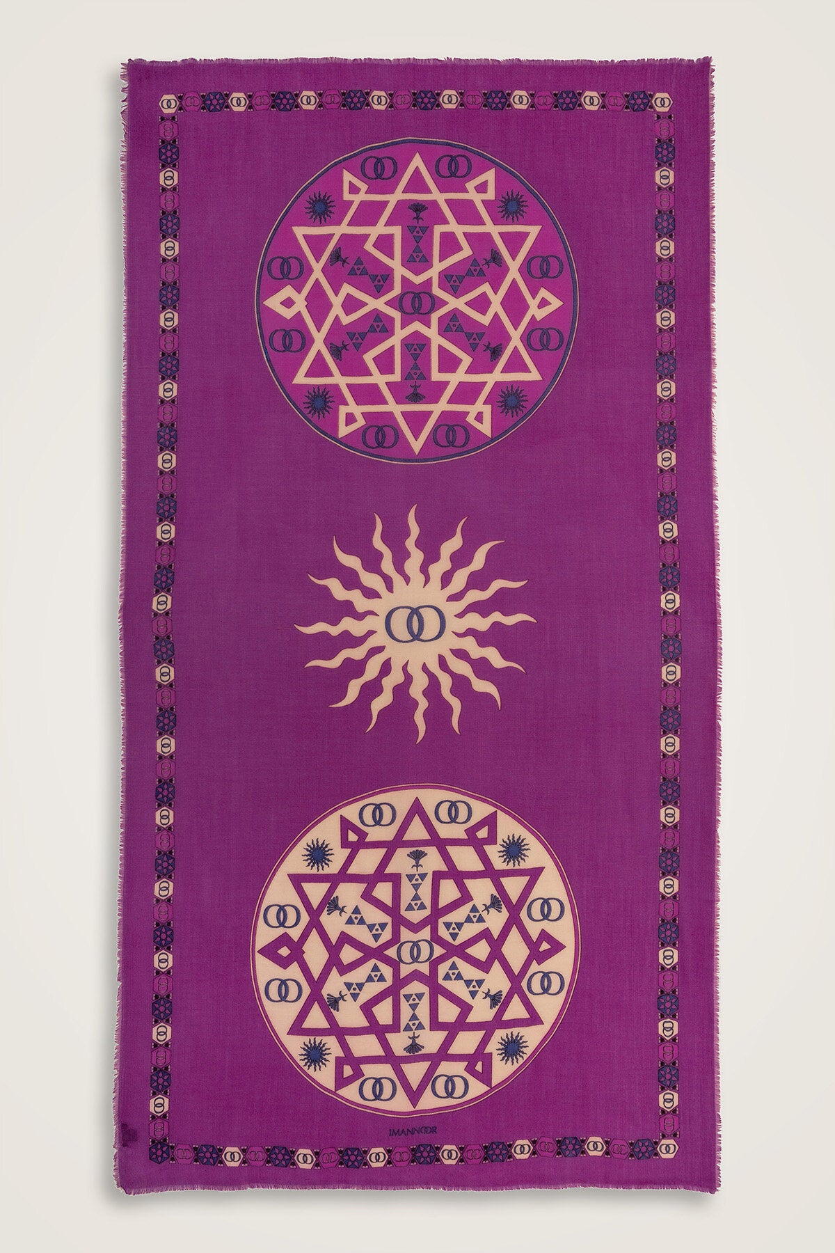 Buhara Mor Yün Şal 100x200