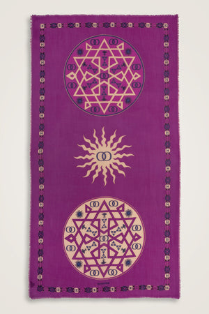 Buhara Mor Yün Şal 100x200