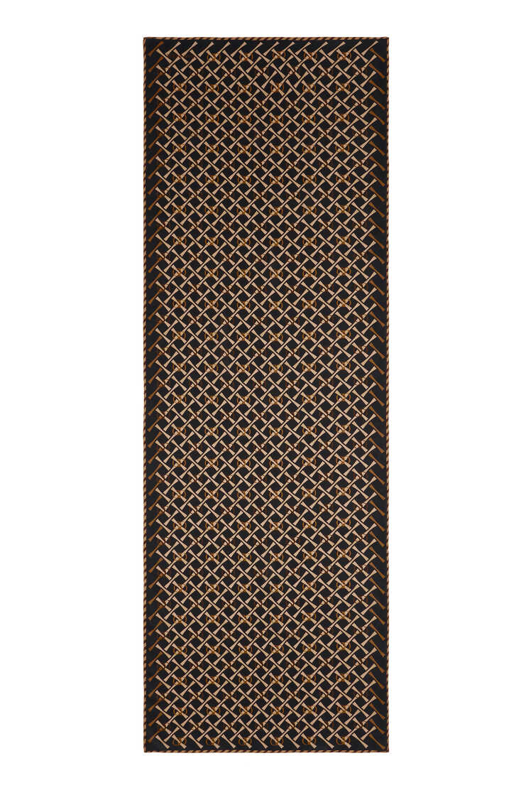 Cansu Siyah/Altın Floş Viskon Şal 70x210