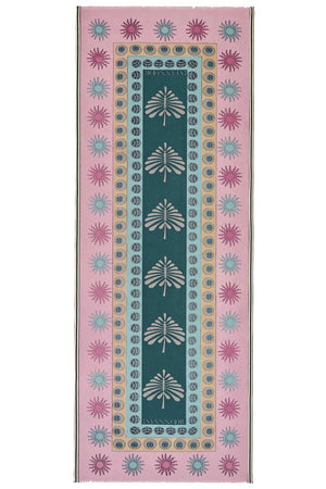 Çeşmi Çiçeği Pembe Yün Şal 70x210