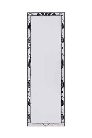 Çiçek Bordür Gri Modal Şal 70x210