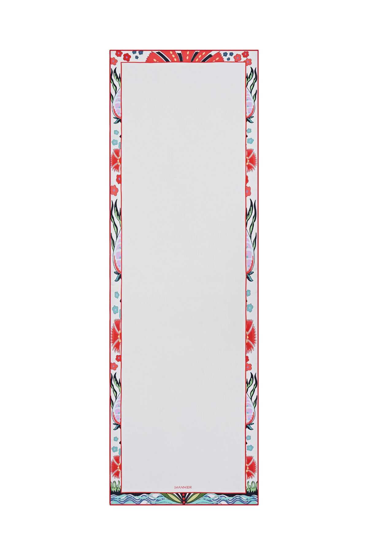Çiçek Bordür Krem Modal Şal 70x210
