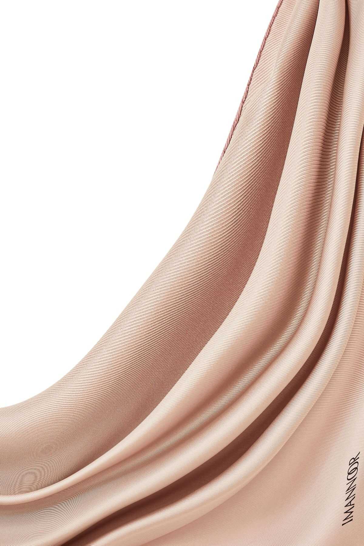 Çift Taraflı Natural Tivil İpek Eşarp 90x90