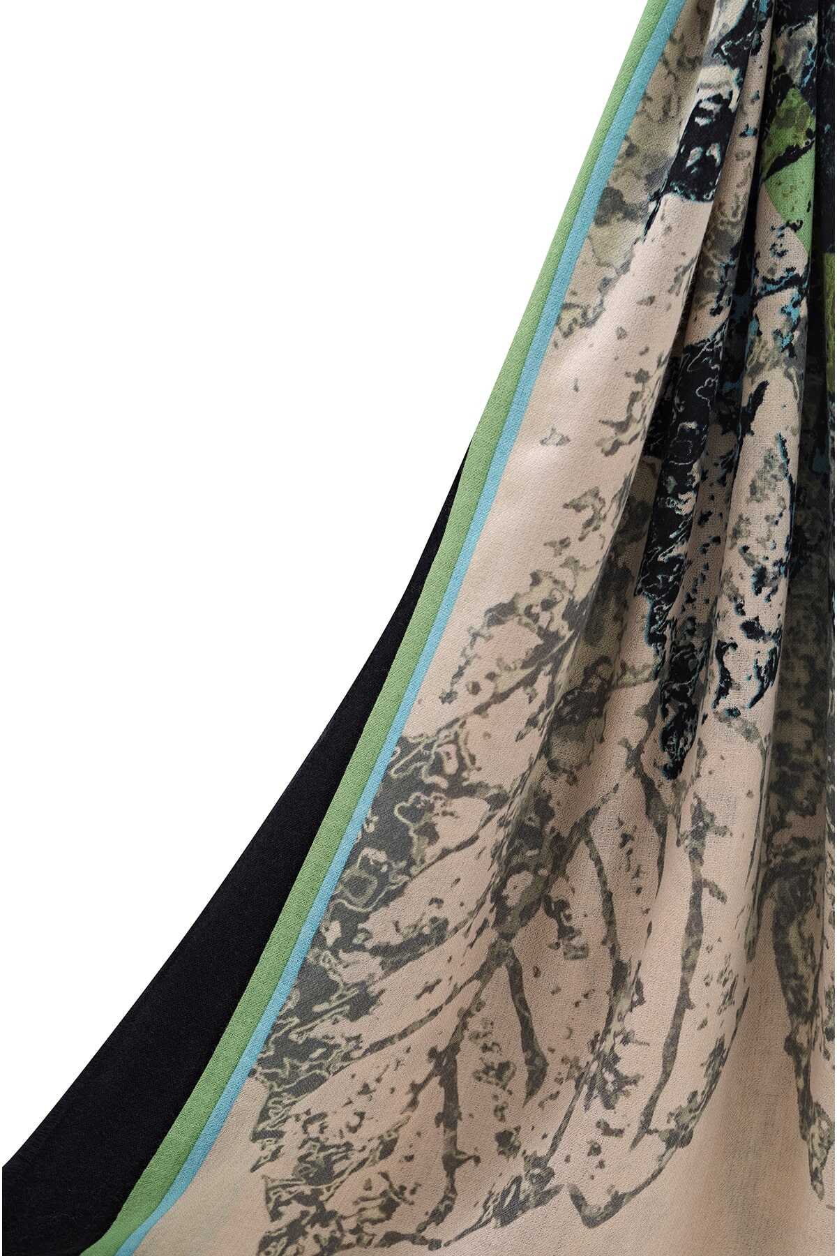 Çınar İkizi Bej Kaşmir İpek Şal 100x200