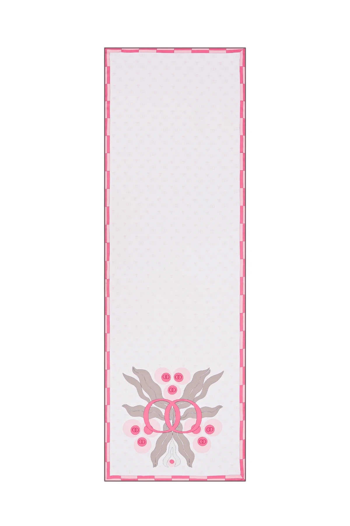 Çintemani Pembe Modal Şal 70x210