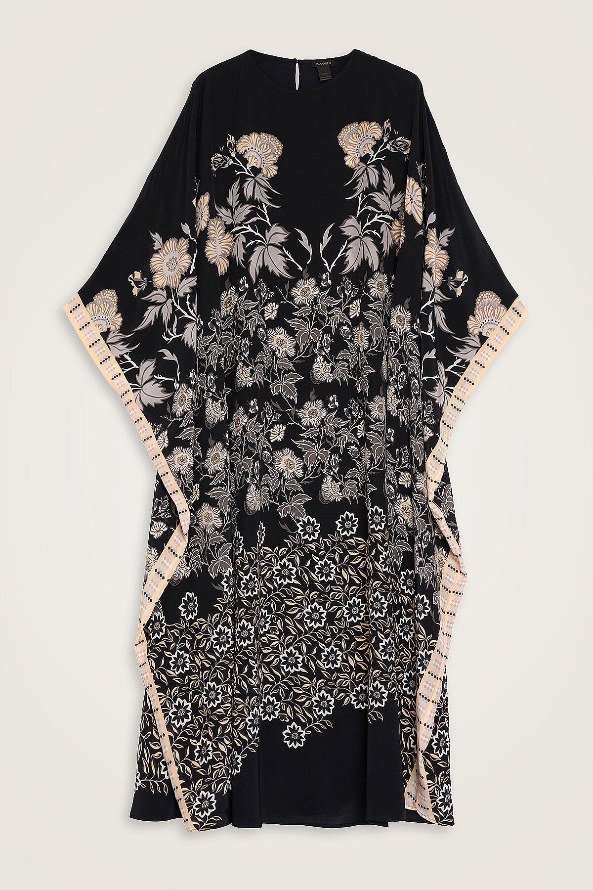 Çit Siyah İpek Kaftan