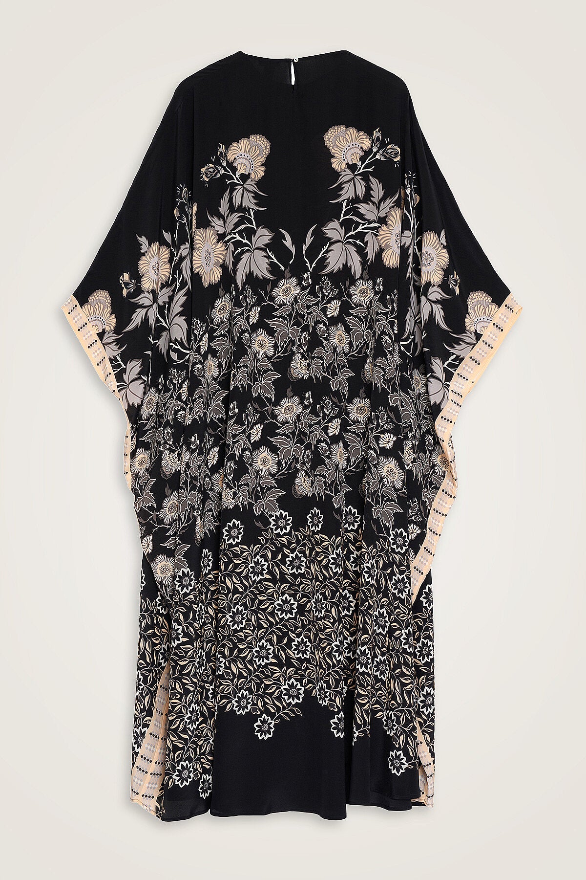Çit Siyah İpek Kaftan