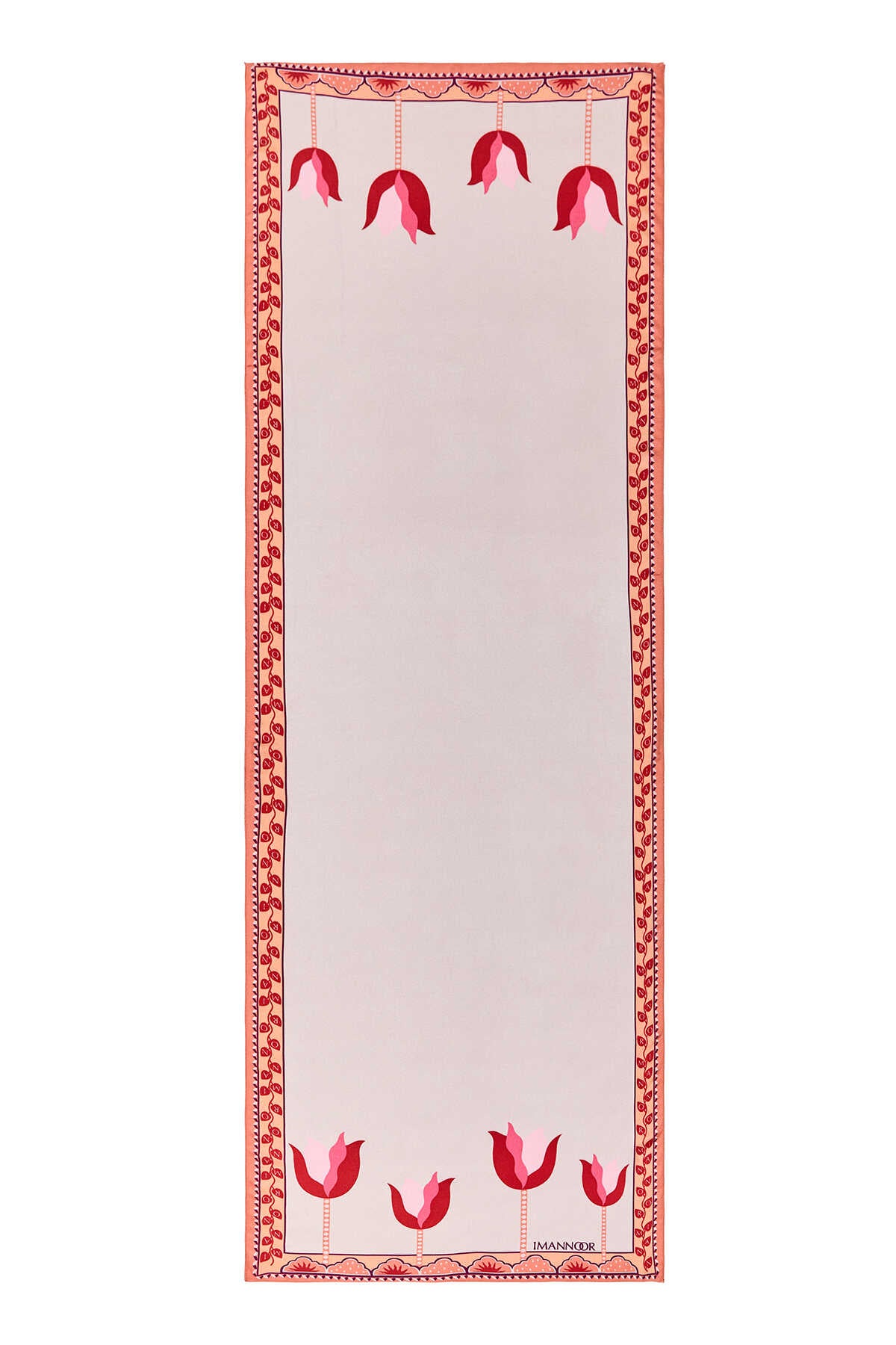 Çölde Otağ Bej Floş Viskon Şal 70x210
