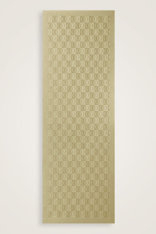 Dama Desen Altın Naia Pamuk Şal 70x200