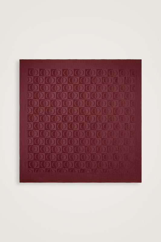 Dama Desen Bordo Naia Eşarp 95x95