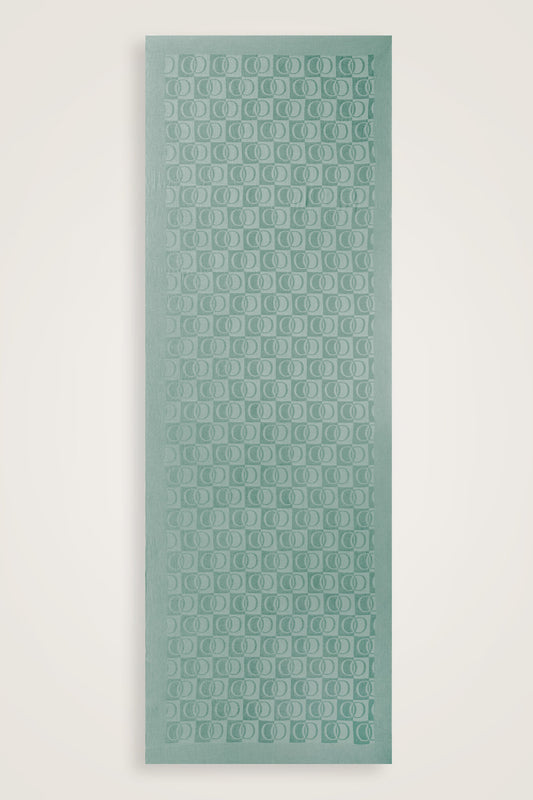 Dama Desen Nil Yeşili Naia Pamuk Şal 70x200