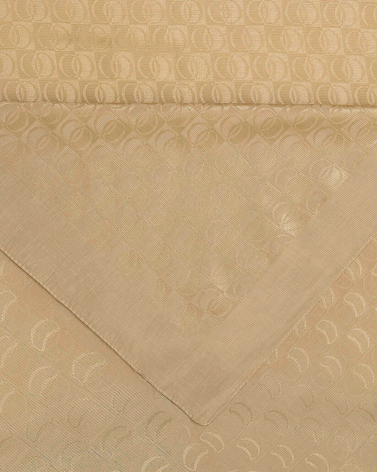 Dama Logo Bej Shiny Jakar Şal 70x190