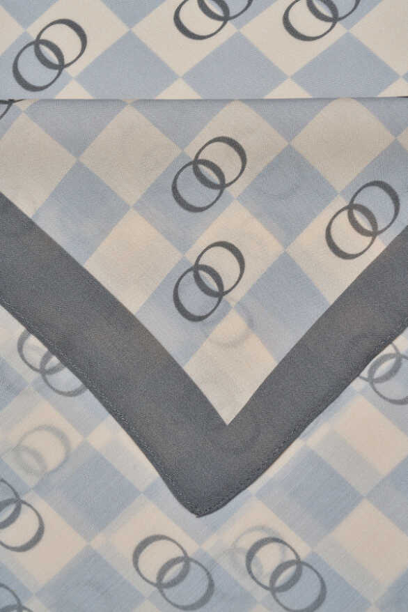 Dama Logo Gri Floş Viskon Şal 70x210