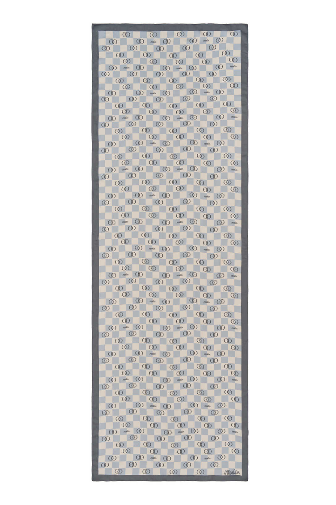 Dama Logo Gri Floş Viskon Şal 70x210