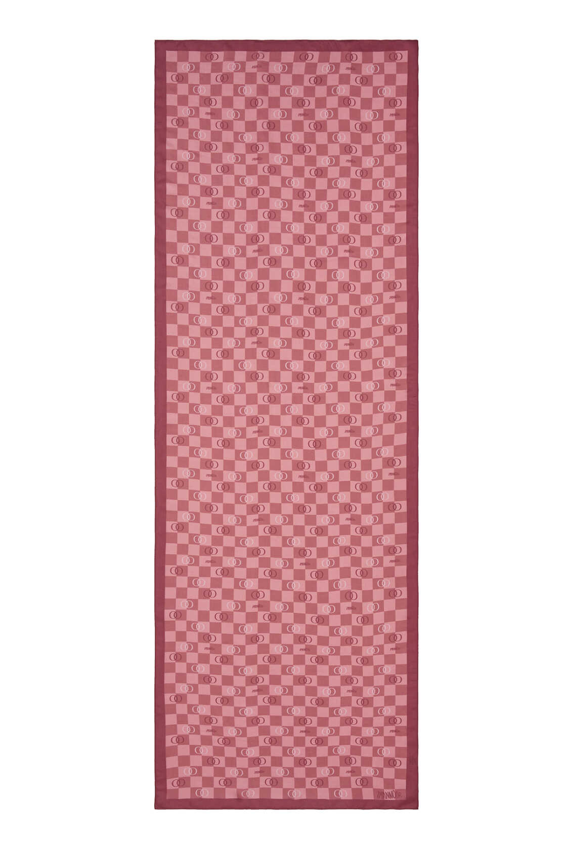 Dama Logo Pembe Floş Viskon Şal 70x210