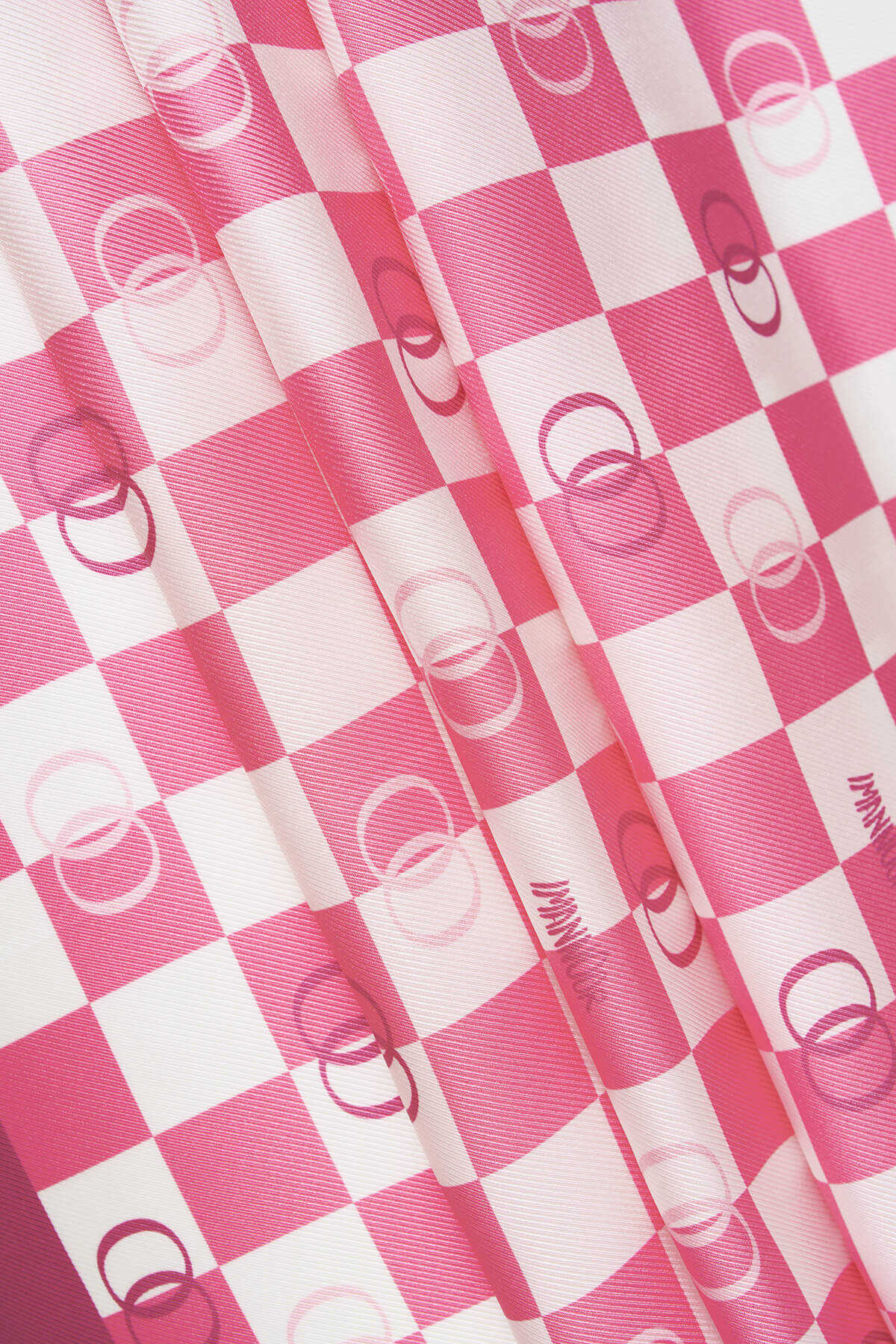 Dama Logo Pembe Tivil İpek Eşarp 90x90