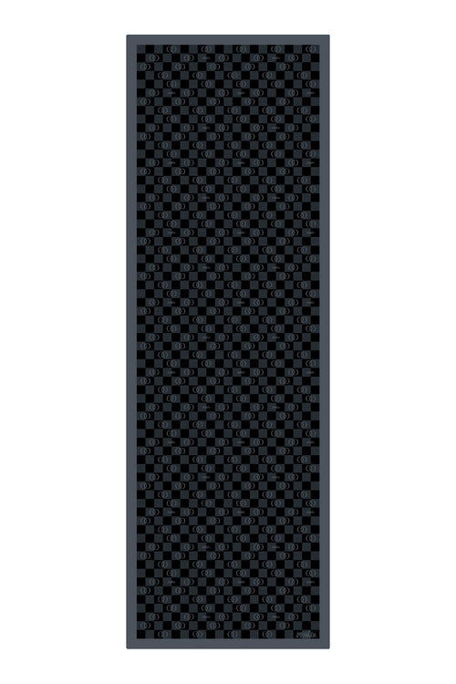Dama Logo Siyah Floş Viskon Şal 70x210