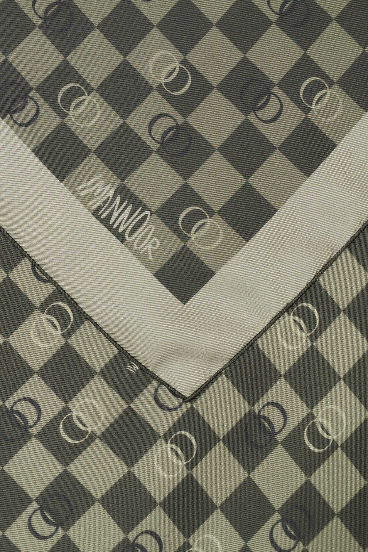 Dama Logo Yeşil Tivil İpek Eşarp 90x90