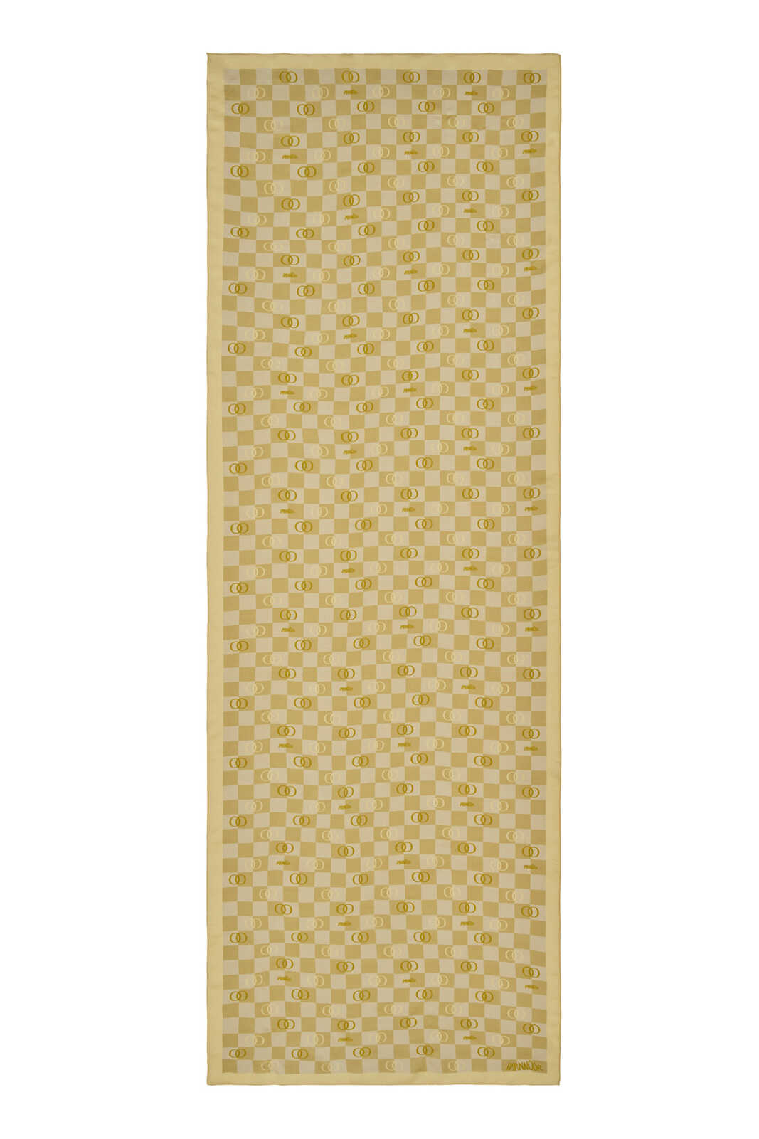 Dama Logo Zeytin Yeşili Floş Viskon Şal 70x210