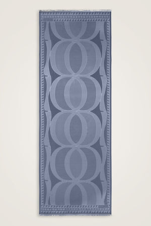 Dev Bambunoor Denim Jakar İpek Şal 70x200