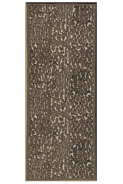Doğunun Leoparı Bej İpek Şal 80x200