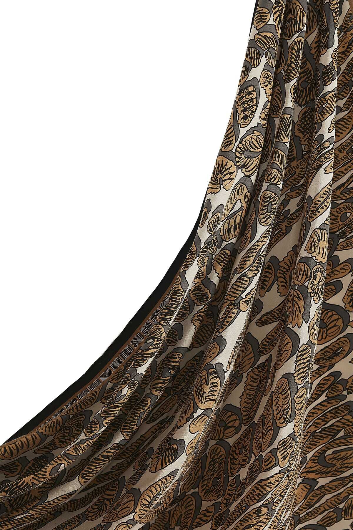 Doğunun Leoparı Bej İpek Şal 80x200