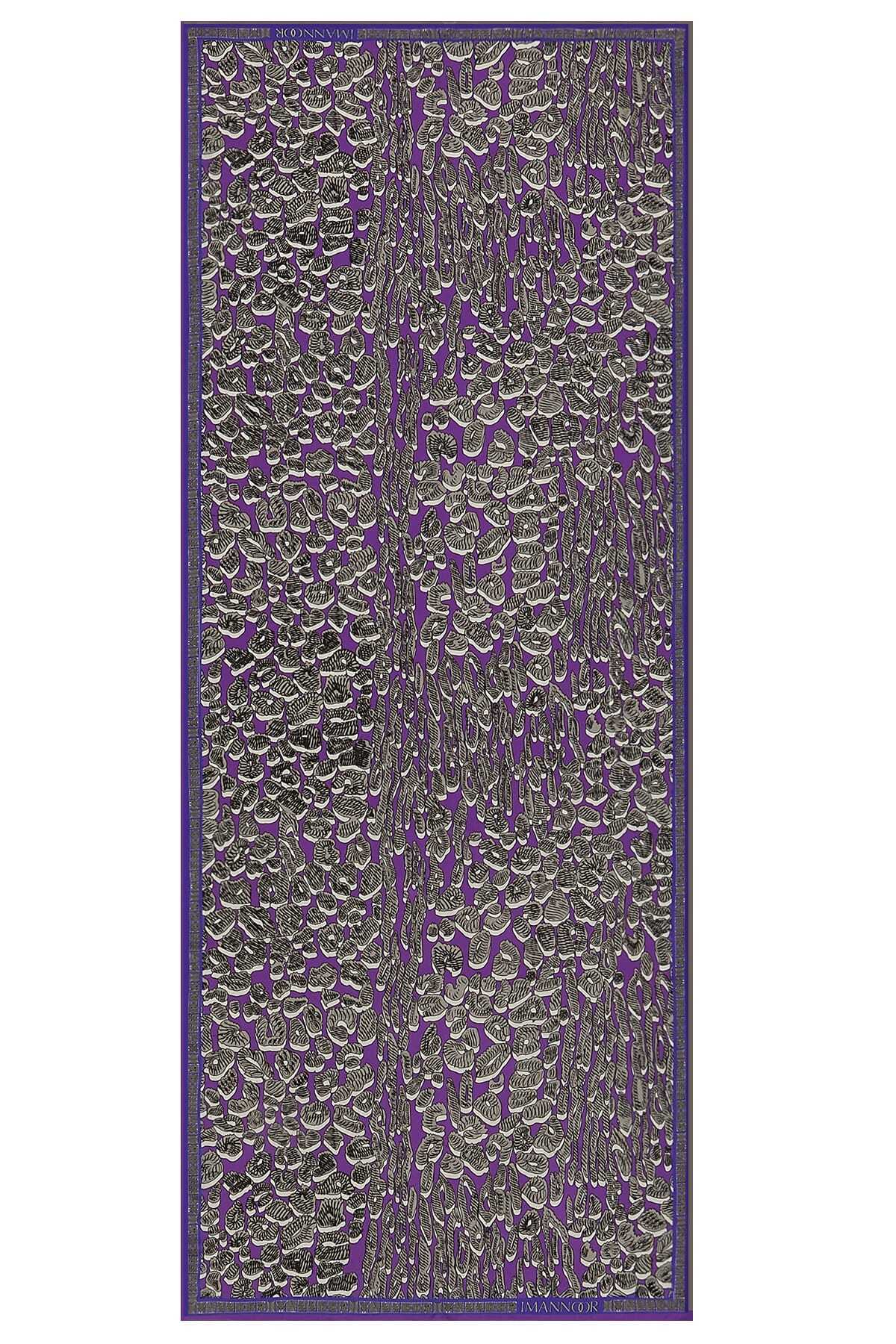 Doğunun Leoparı Fuşya İpek Şal 80x200