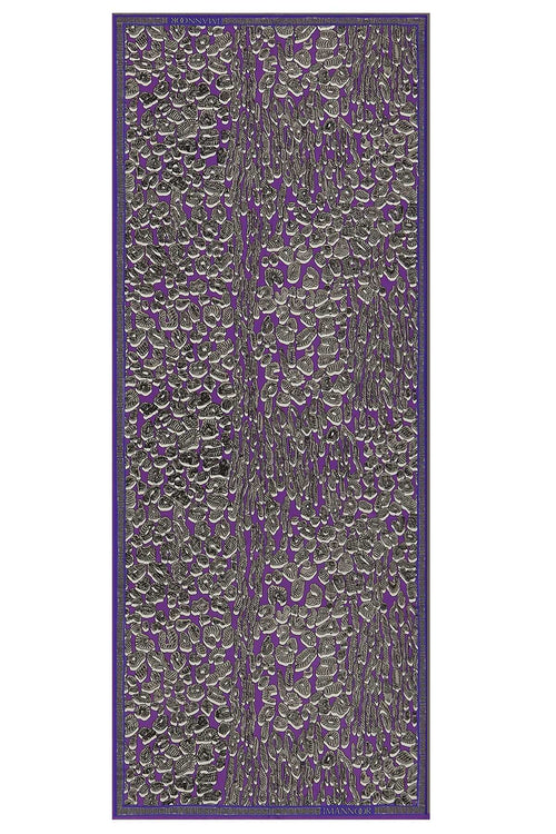 Doğunun Leoparı Fuşya İpek Şal 80x200