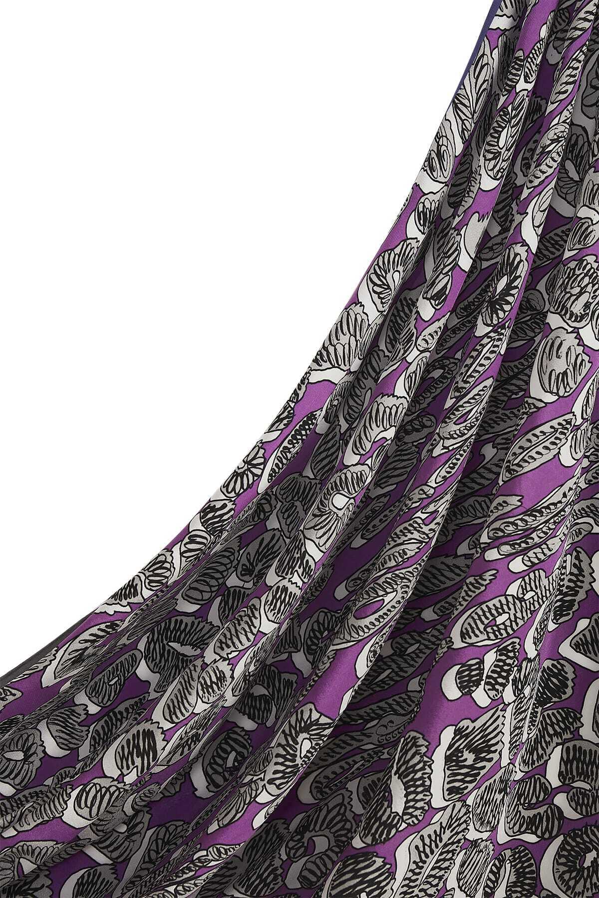 Doğunun Leoparı Fuşya İpek Şal 80x200