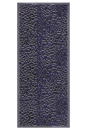 Doğunun Leoparı Mavi İpek Şal 80x200