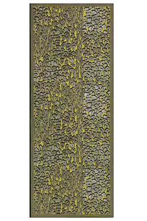 Doğunun Leoparı Sarı İpek Şal 80x200