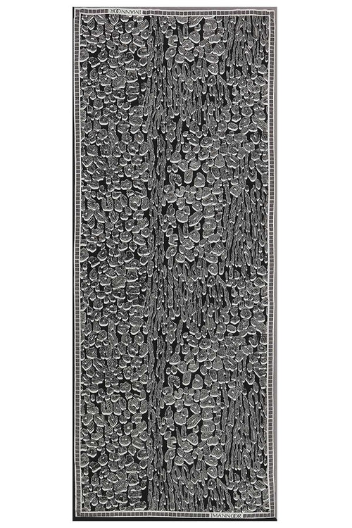 Doğunun Leoparı Siyah İpek Şal 80x200