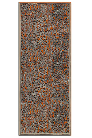 Doğunun Leoparı Turuncu İpek Şal 80x200