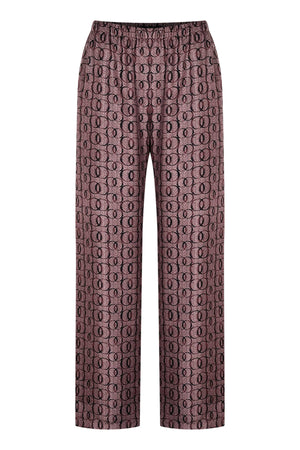 Dokuma Noor Bordo İpek Pantolon