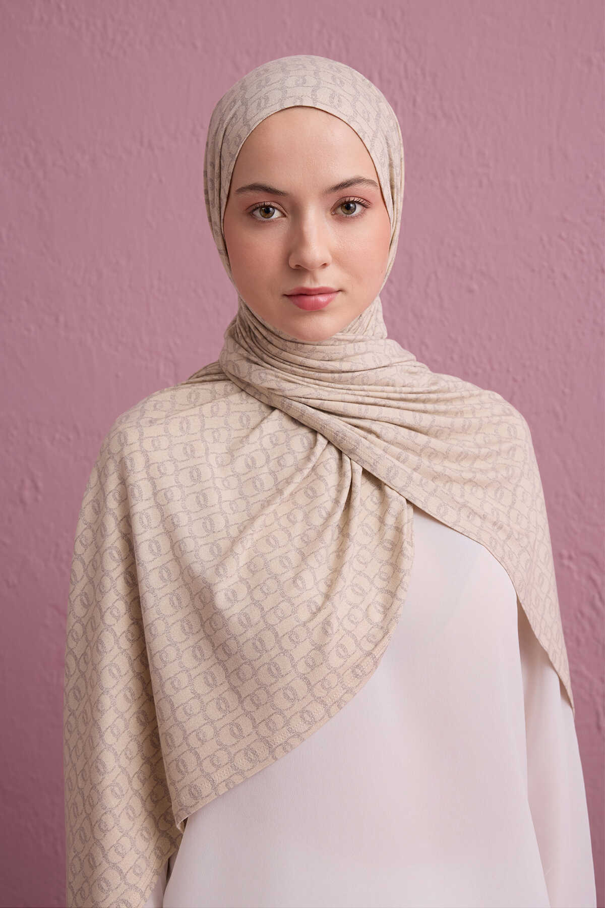 Dokuma Noor Krem Supreme Şal 70x175