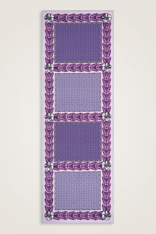 Dört Mevsim Lila Pamuk Floş Şal 70x210