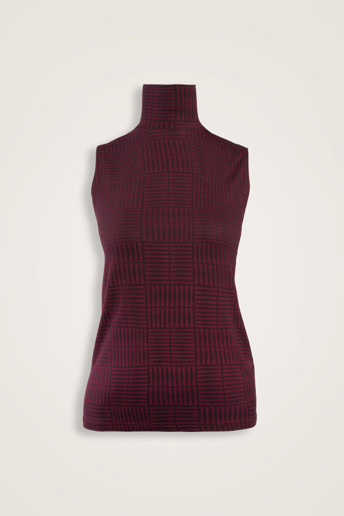 Double I Bordo Penye Kolsuz Bluz