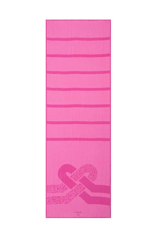 Düğüm Pembe Floş Viskon Şal 70x210