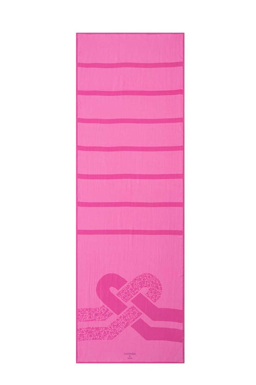 Düğüm Pembe Floş Viskon Şal 70x210
