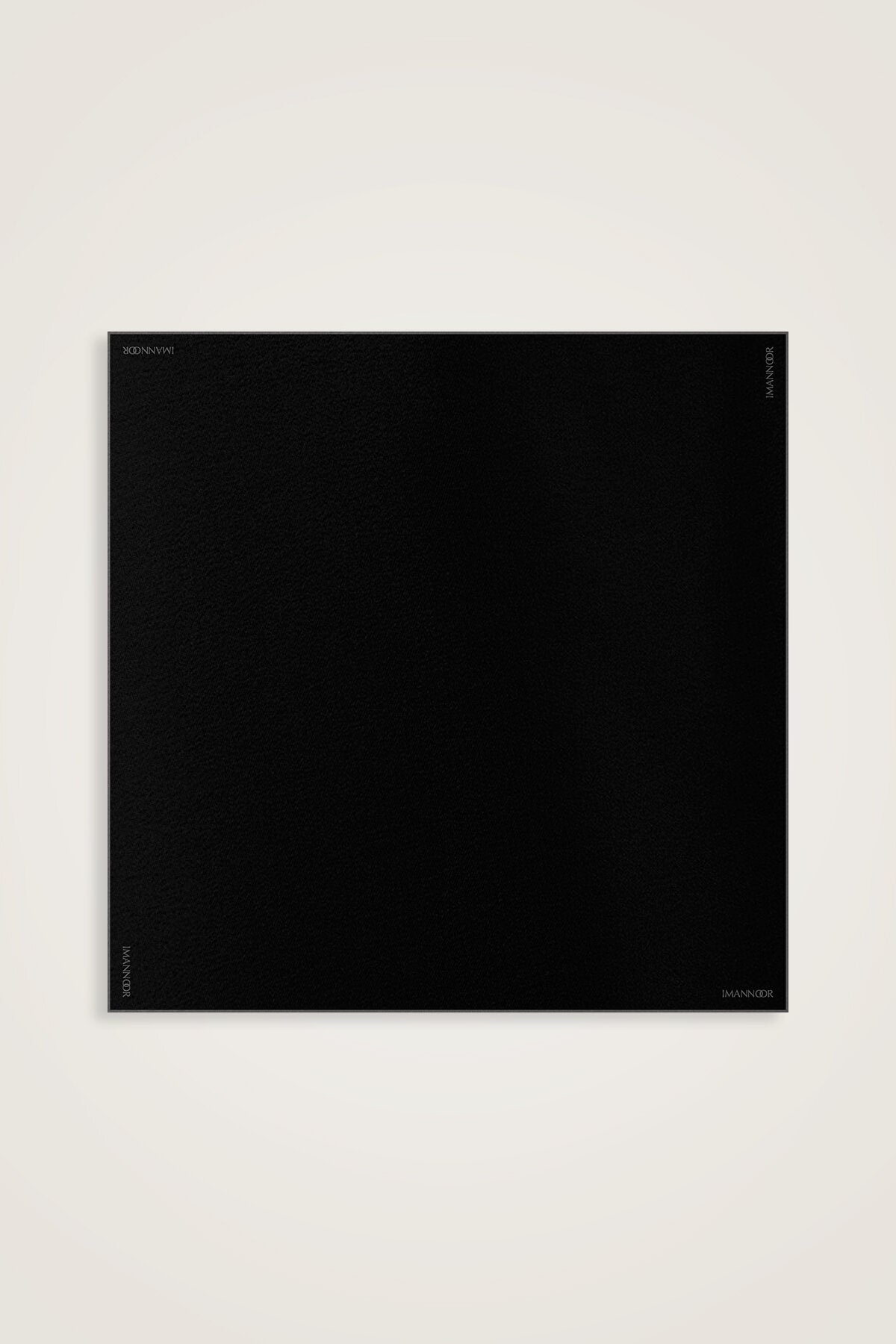 Düz Renk Siyah Krep İpek Eşarp 110x110
